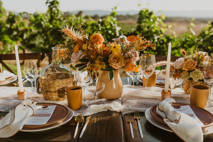 Rust Terracotta Burnt Orange Wedding at Callaway Winery