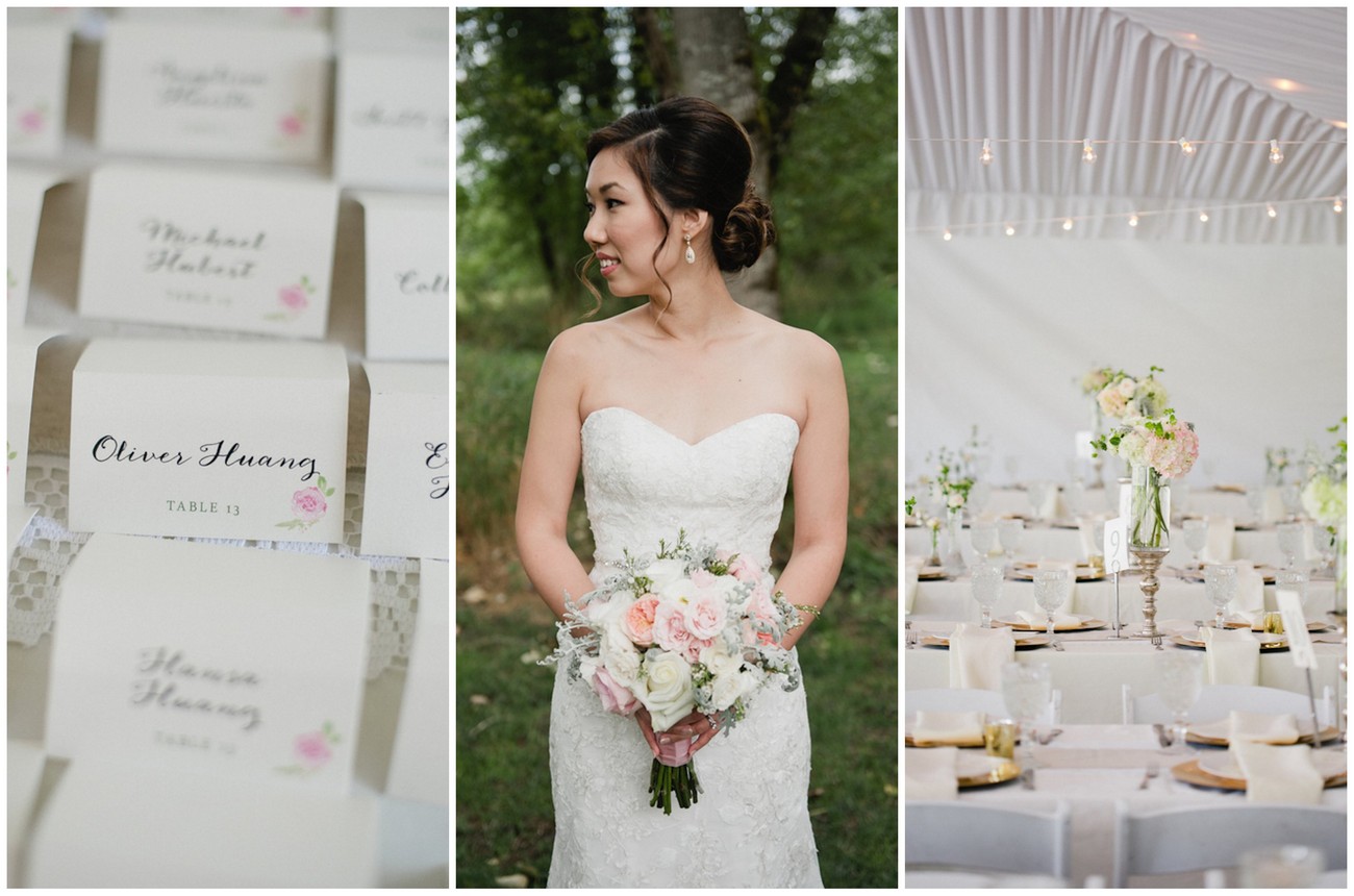 Blush, Gold + Watercolor Outdoor Seattle Wedding {Meredith McKee Photography}