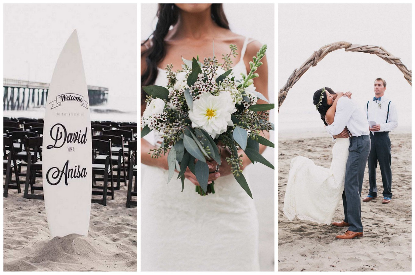 Bohemian ‘Surf Fiesta’ Beach Wedding {Alexandra Wallace Photography}