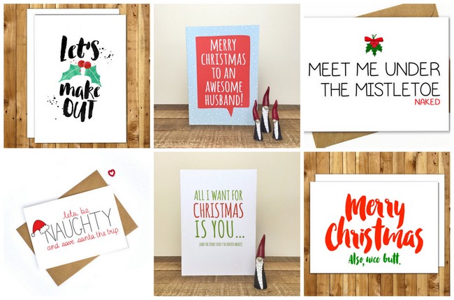 Oh Behave! Naughty But Nice Christmas Cards for Him.