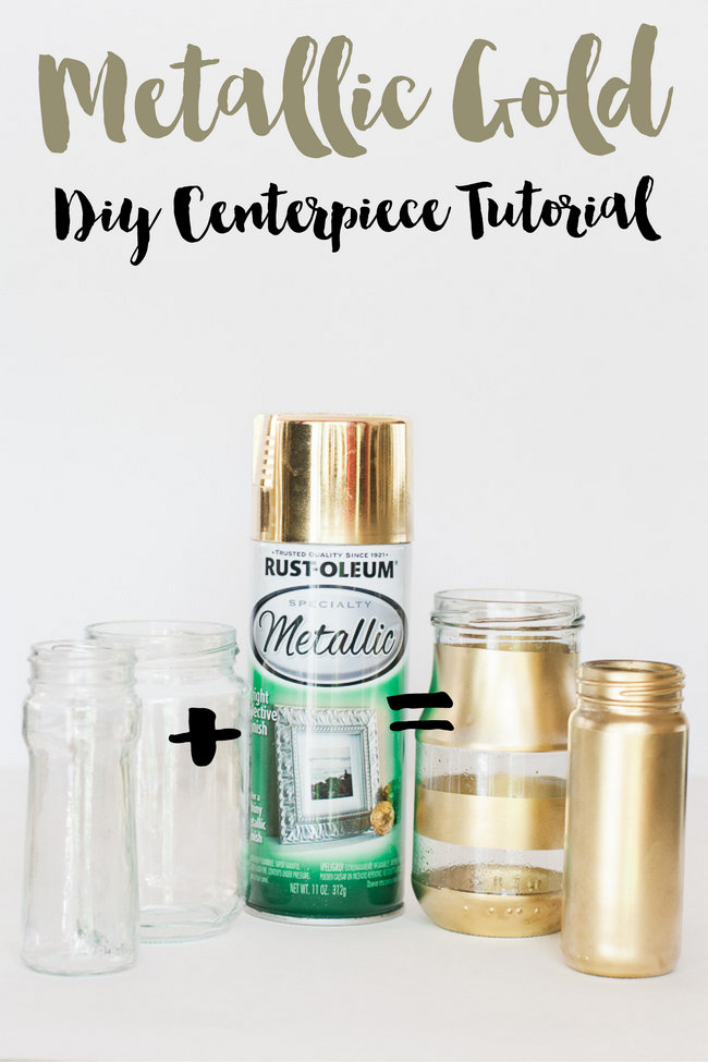 DIY Gold and Glitter Vases Tutorial