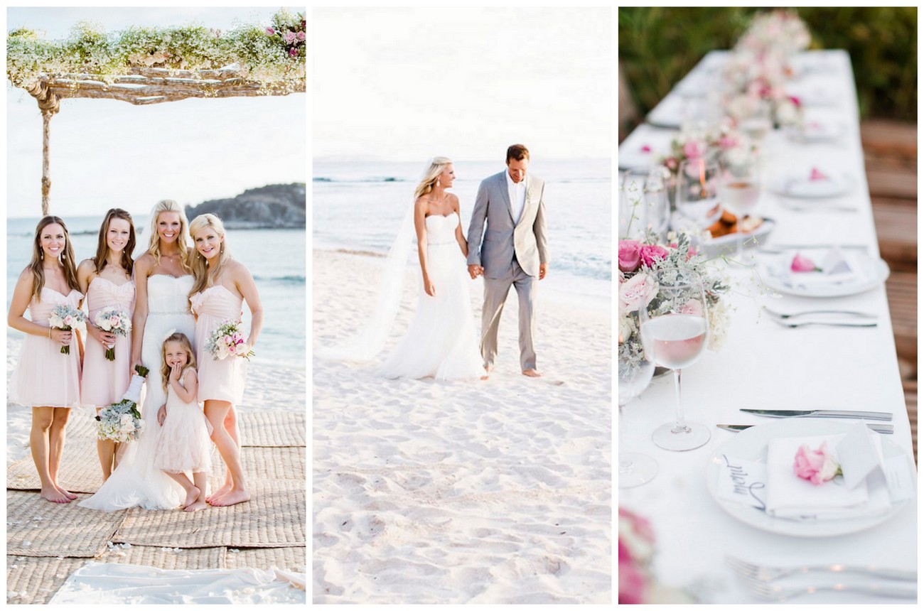 Dreamy Blush Punta Mita Destination Beach Wedding {Caroline Ross Photography}