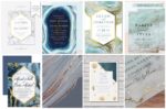 Geode Agate and Crystal Wedding Invitations