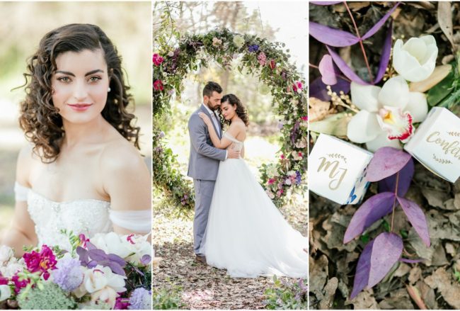 Outdoor Vows + A Giant Floral Wedding Ceremony Wreath {Nicola Bester Photography}