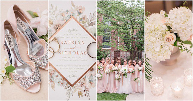 Secret Garden Ivory Blush Pink and Gray Wedding {Jennifer Stuart Photography}