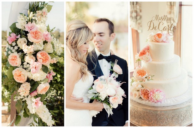 Perfectly Picturesque Peach & Pink Palos Verdes Wedding {Figlewicz Photography}