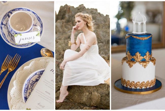 Royal Blue, Gold + White Grecian-Inspired Wedding Ideas {Sonje Ludwick Photography}