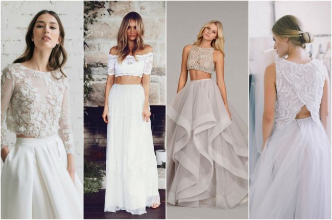 Two Piece Bridal Gown Separates
