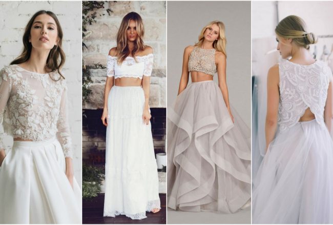 Two Piece Bridal Gown Separates