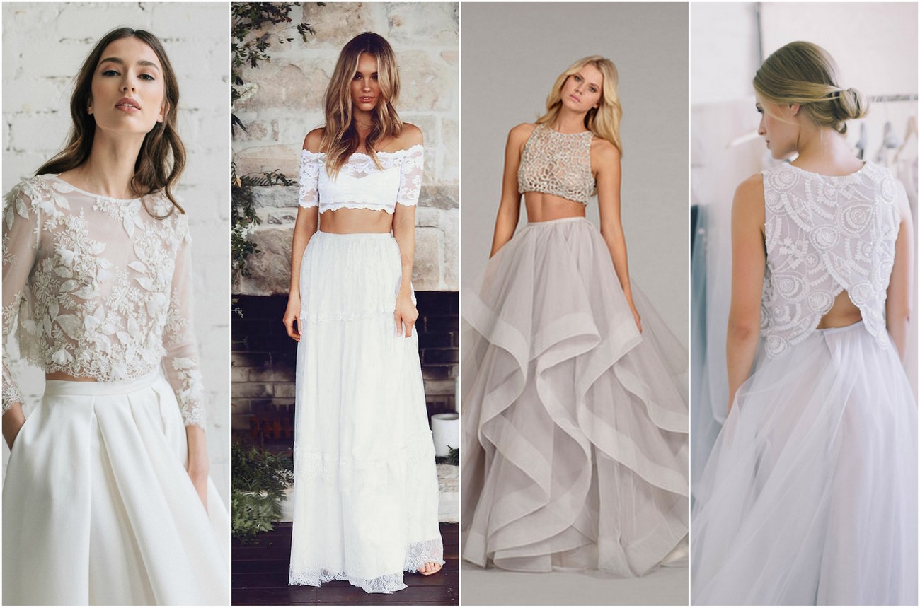 Possibly The Most Epic Selection Of Two Piece Wedding Dress Bridal ...