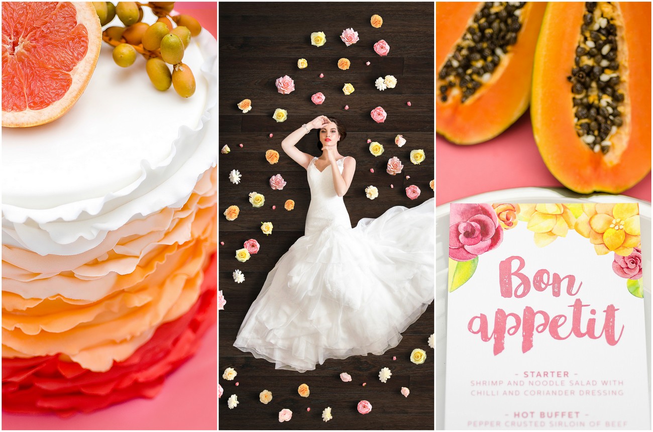 Vibrant Grapefruit, Yellow, Coral + Citrus wedding {Kaitlyn de Villiers photography}