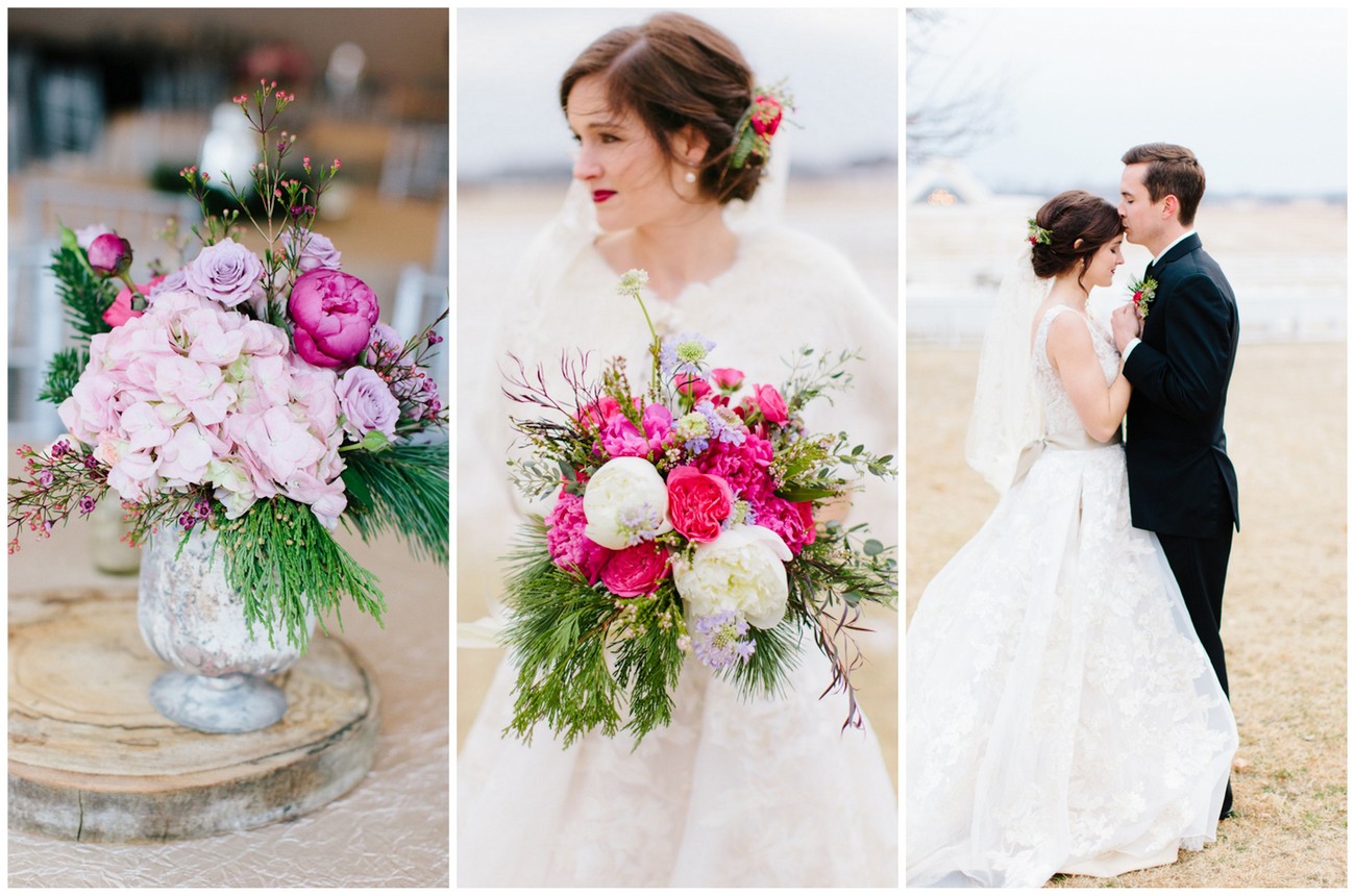 Pink + Lavender Winter Colorado Wedding {Sarah Libby Photography}